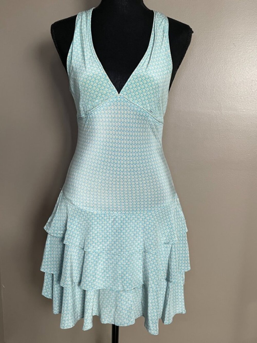 MARC JACOBS 100% silk dress in pale aqua blue